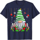 Momma Gnome christmas pajamas matching family group T-Shirt - T-Shirt | Navy