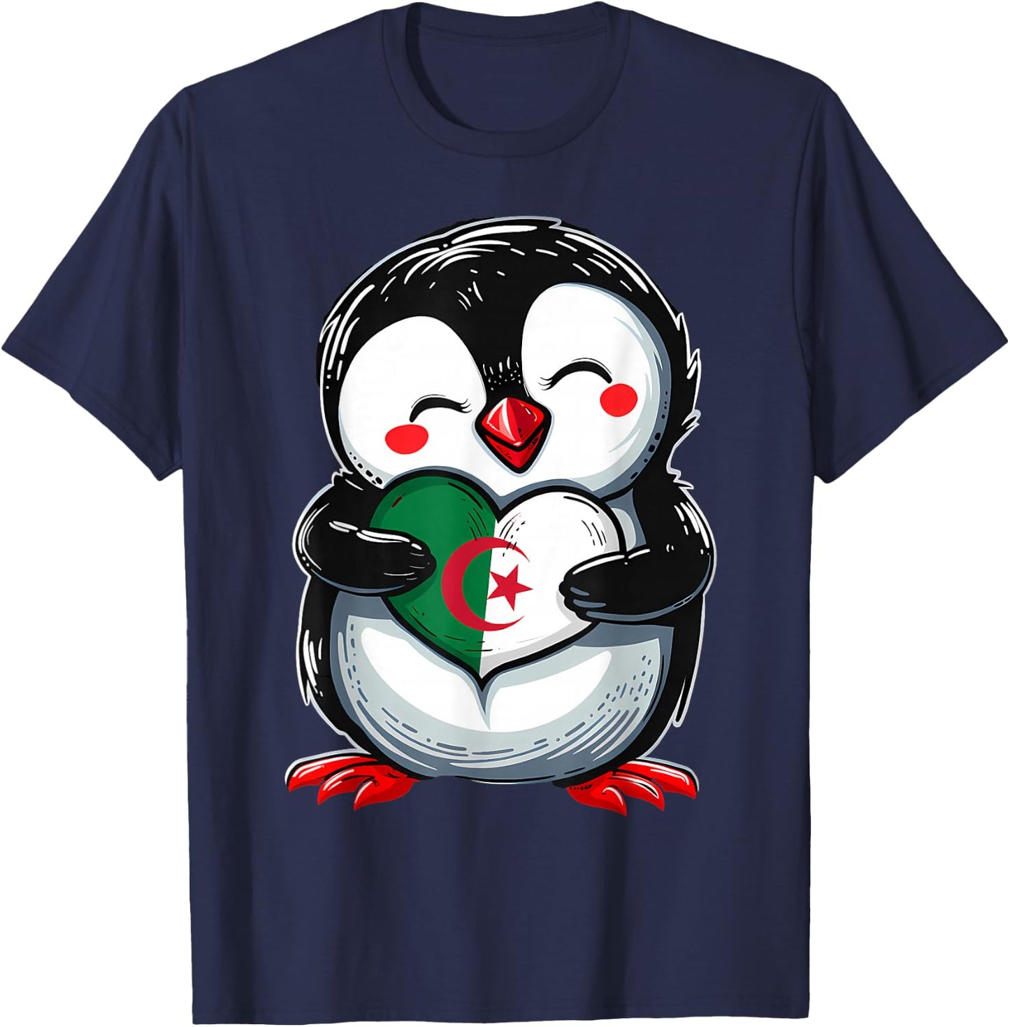 Algerien Flagge Algerische Wurzeln T-Shirt - T-Shirt | Navy