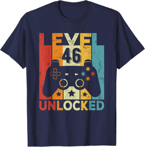 46e Anniversaire Homme Femme 46 Ans Contrôleur De Jeu Gamer T-Shirt - T-Shirt | Navy
