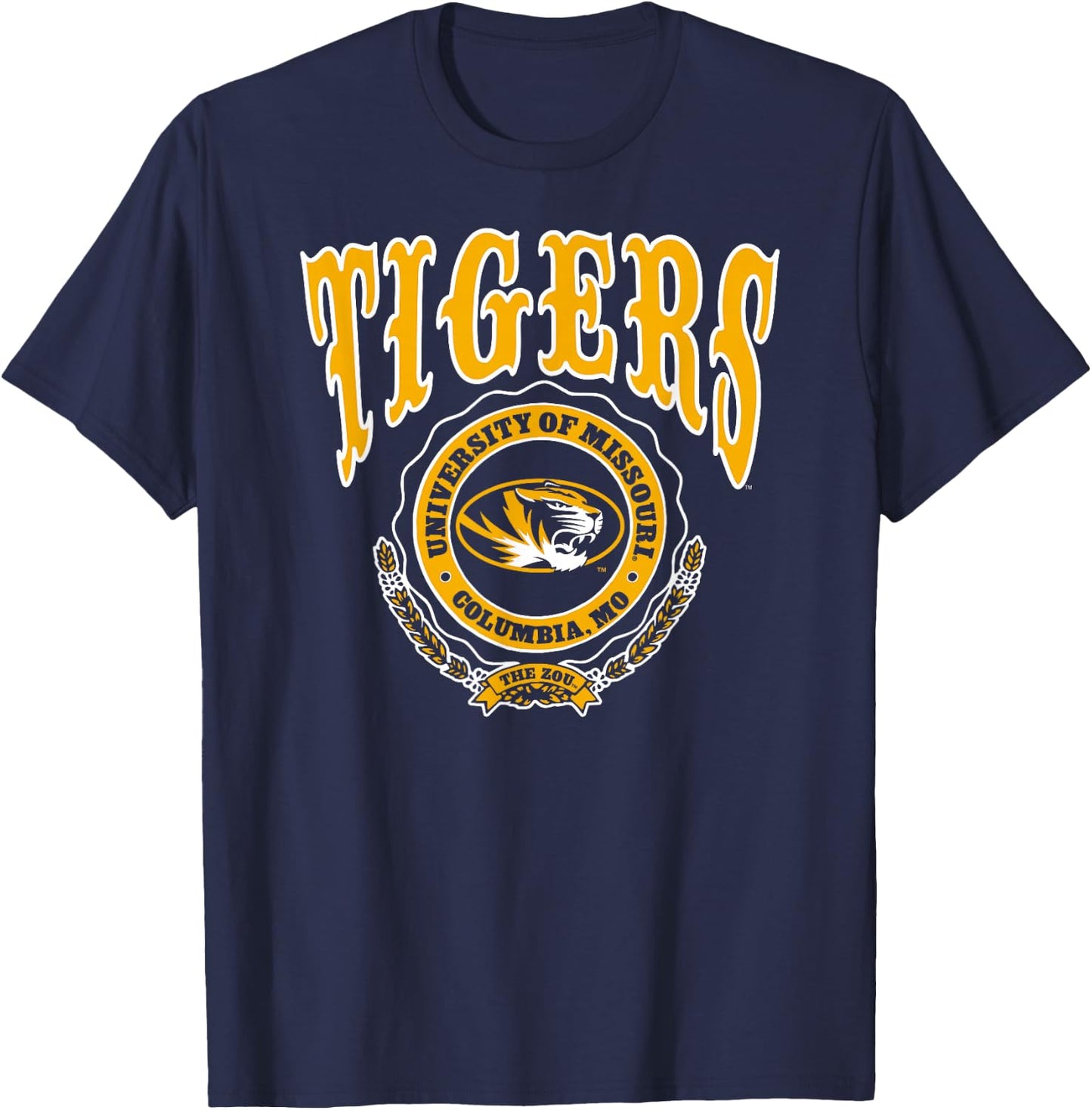 Missouri Tigers Seal Black Officially Licensed T-Shirt - T-Shirt | Navy