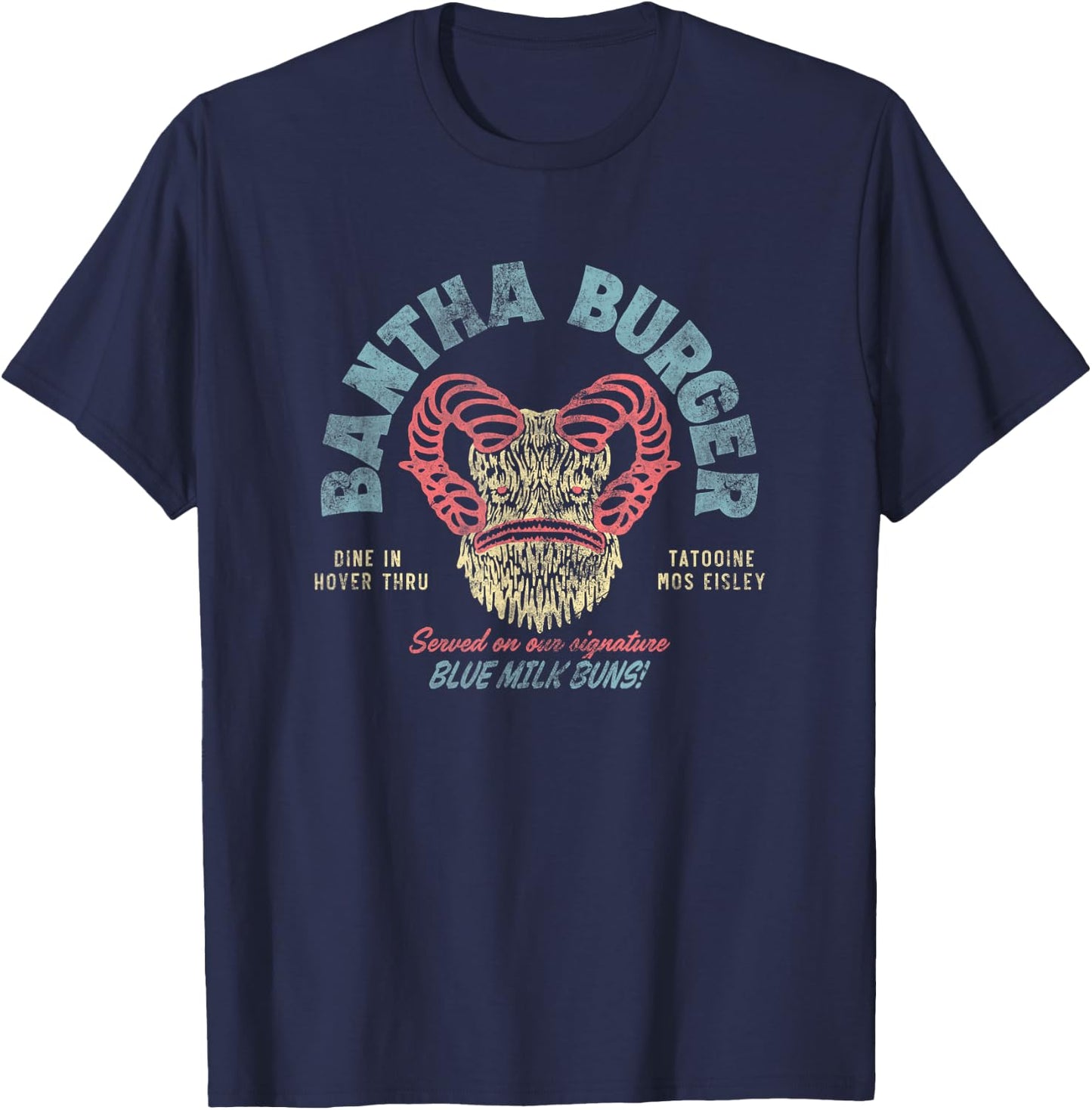 Star Wars Bantha Burger Full Color T-Shirt - T-Shirt | Navy