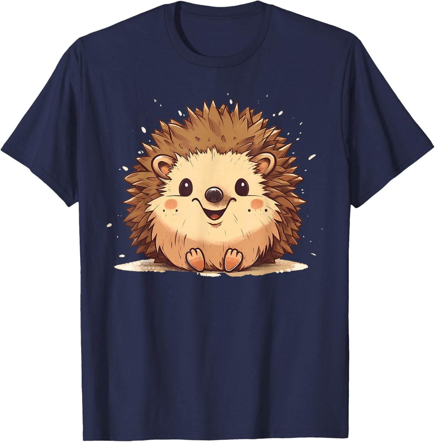 Cute Baby Hedgehog on Hedgehog Children and Hedgehog Kids T-Shirt - T-Shirt | Navy