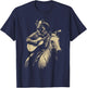 Rustic German Shepherd Cowboy Playing Guitar Western Dog T-Shirt - T-Shirt | Navy