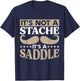 Stache Fathers Day Beard Mustache Funny T-Shirt - T-Shirt | Navy