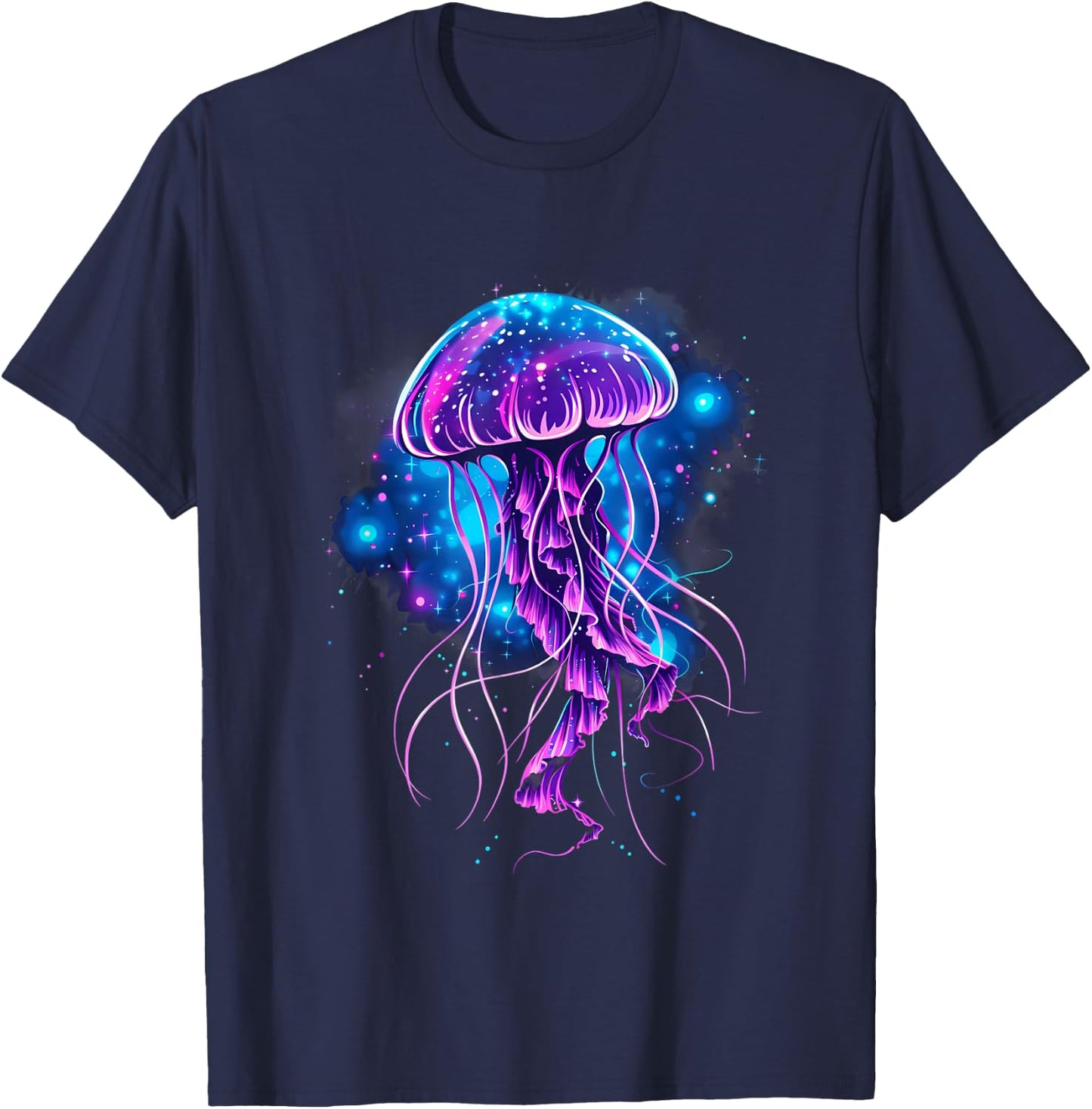 Jellyfish Artwork Sea Ocean Jellyfish Ocean Sea Animal Lover , black T-Shirt - T-Shirt | Navy