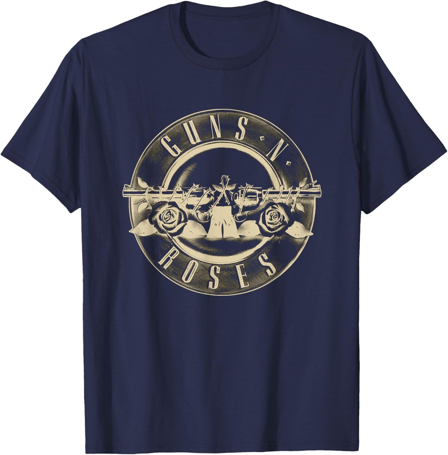 Guns N' Roses Official Reverse Logo , black T-Shirt - T-Shirt | Navy