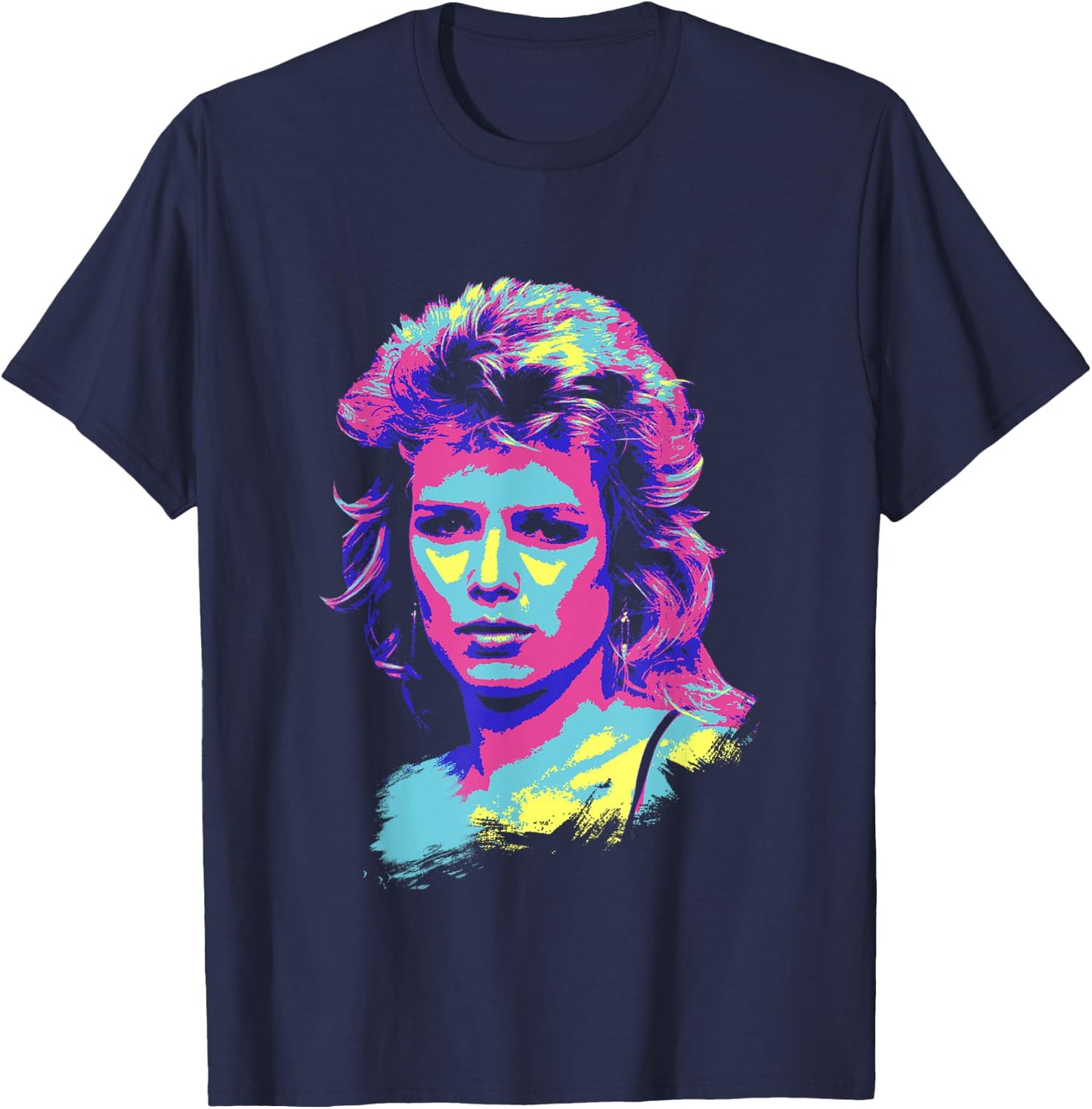 TV Times Kim Wilde 80er Jahre Pop Sänger Pop Art stilisiert T-Shirt - T-Shirt | Navy