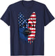 4th of July German Shepherd Dog American Flag Patriotic T-Shirt - T-Shirt | Navy