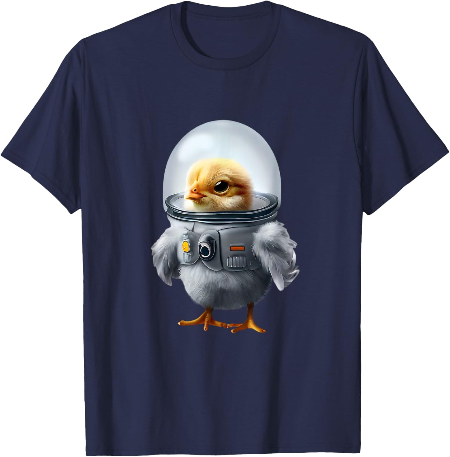 Cute Baby Chicken Astronaut T-Shirt - T-Shirt | Navy
