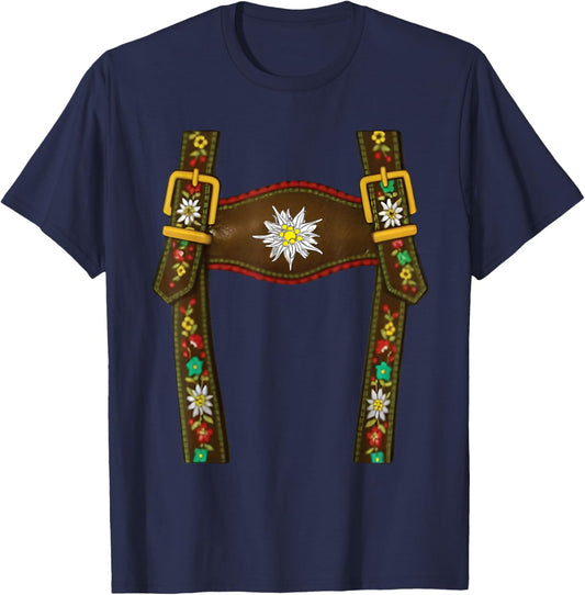 Tracht Ersatz Lederhose Kinder Trachten Oktoberfest Tracht T-Shirt - T-Shirt | Navy