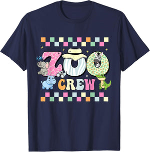 Zoo Crew Safari Wildlife Animal Zoo Keeper Matching Kids T-Shirt - T-Shirt | Navy
