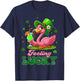 Irish Flamingo leprechaun St Patrick's Day Funny Flamingo T-Shirt - T-Shirt | Navy