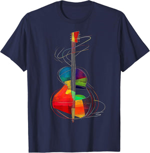 Guitar Musical Instrument Illustration , black T-Shirt - T-Shirt | Navy