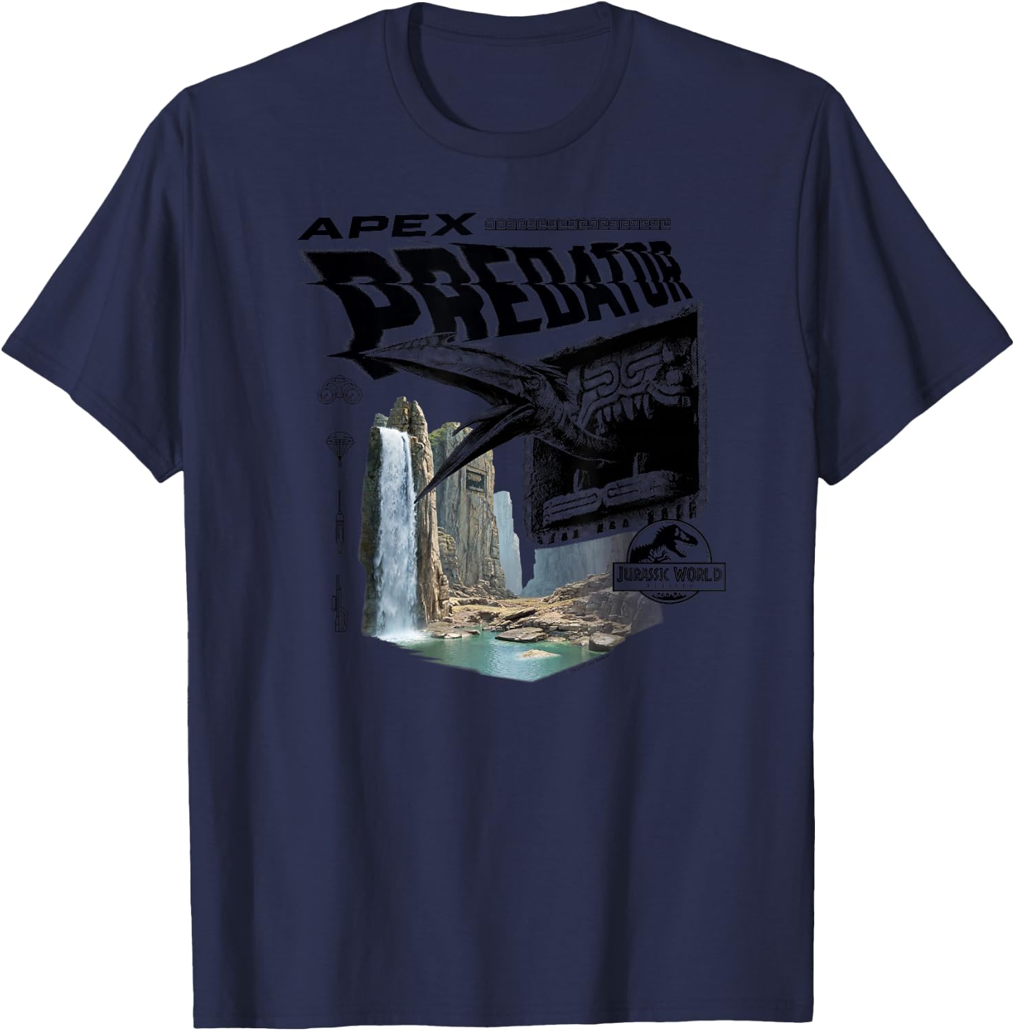Jurassic World Rebirth Apex Predator Quetzalcoatlus T-Shirt - T-Shirt | Navy