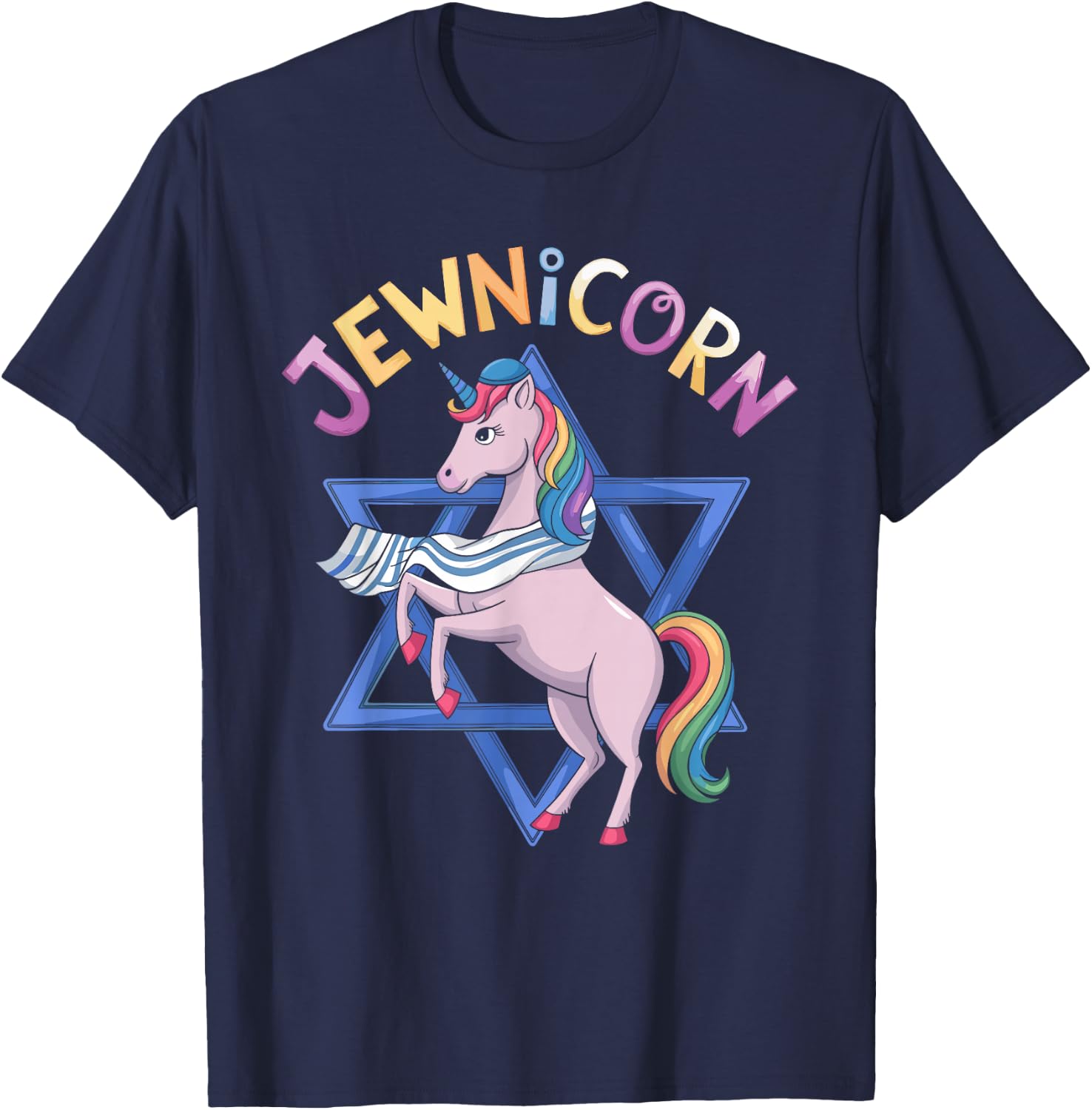 Jewish Unicorn Jewnicorn T-Shirt - T-Shirt | Navy