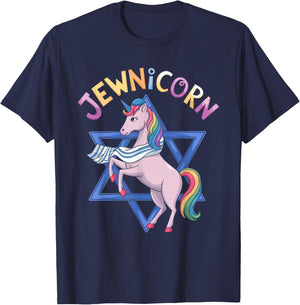Jewish Unicorn Jewnicorn T-Shirt - T-Shirt | Navy