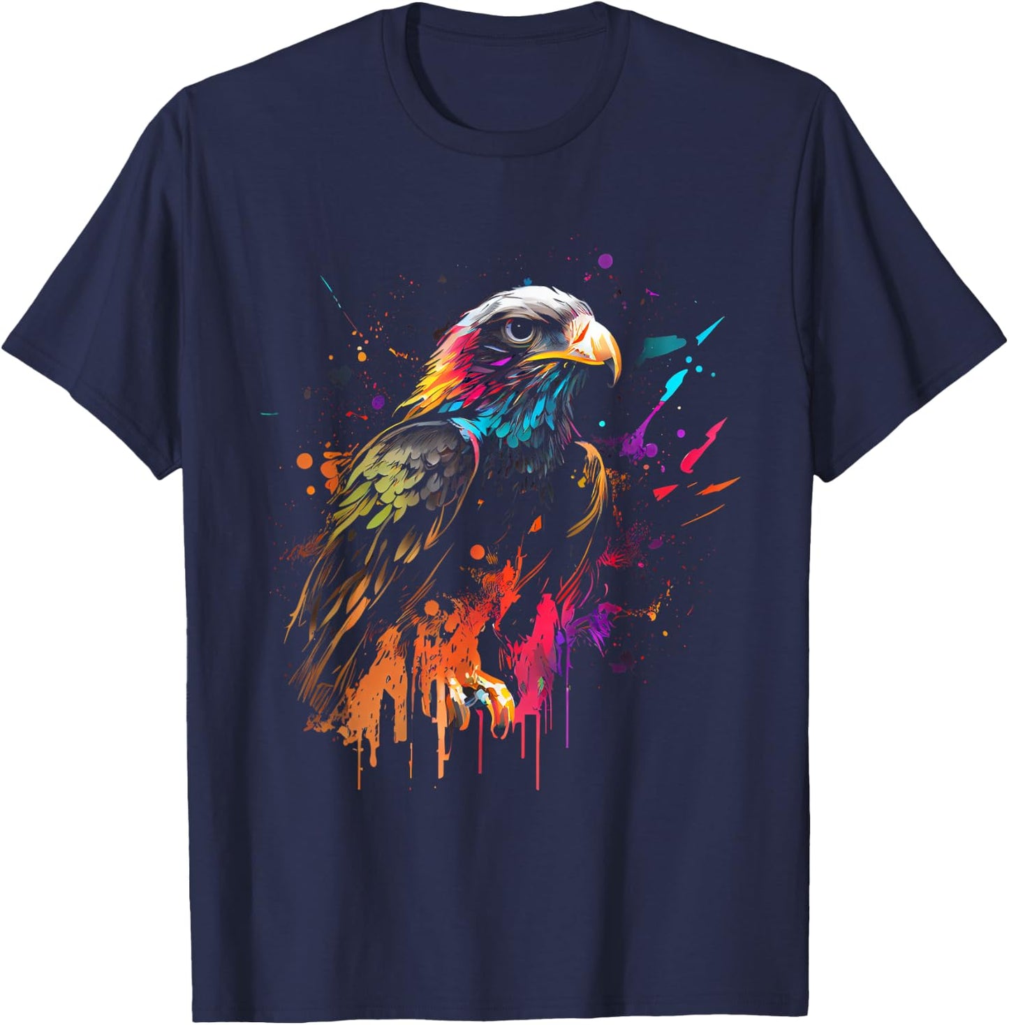 Falcon bird colorful color bird of prey bird lover T-Shirt - T-Shirt | Navy