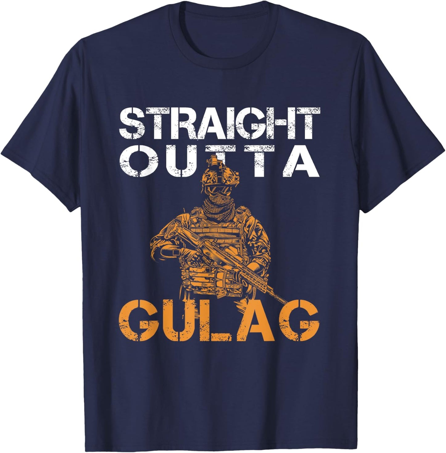Warzone Verdansk, Straight Outta Gulag T-Shirt - T-Shirt | Navy