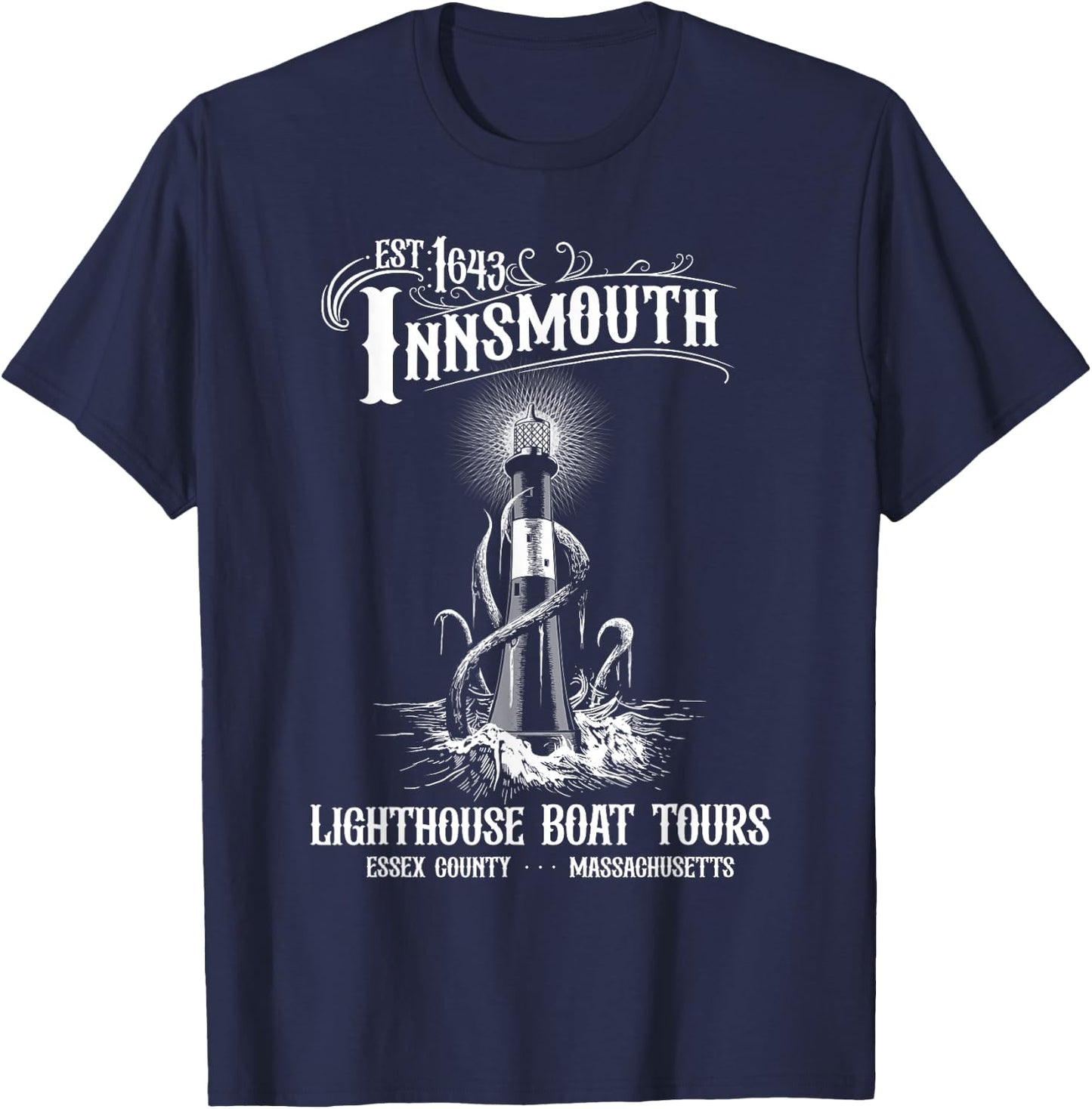 Cosmic horror Innsmouth T-Shirt - T-Shirt | Navy