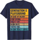 Retro Vintage Funny Gen X 70’s 80’s Generation X Playground T-Shirt - T-Shirt | Navy