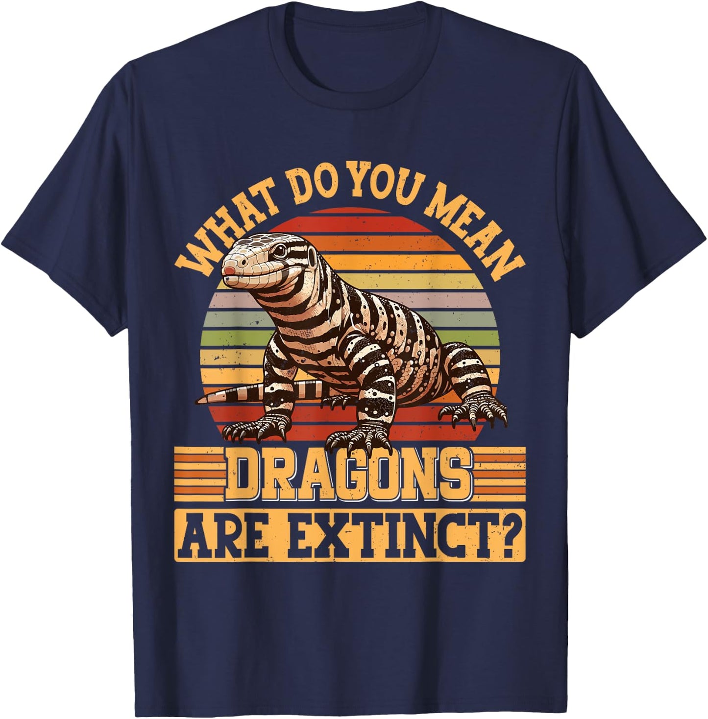Reptile Lizard Tegu lover T-Shirt - T-Shirt | Navy