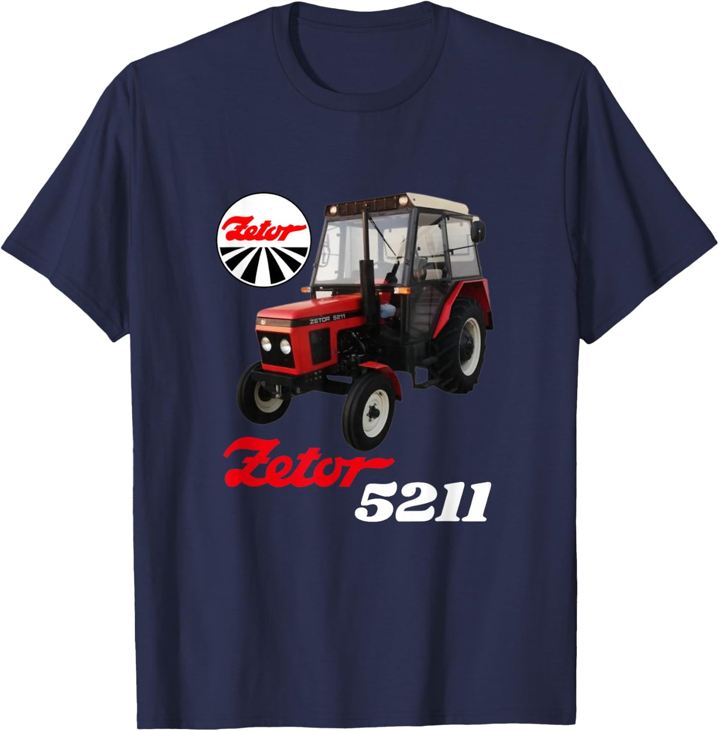 Zetor 5211 ZTS Tractor , Black, S T-Shirt - T-Shirt | Navy