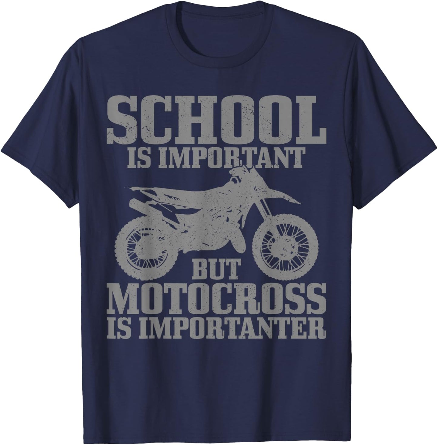 Motocross MX Enduro Freestyle Motorcycle Gift T-Shirt - T-Shirt | Navy