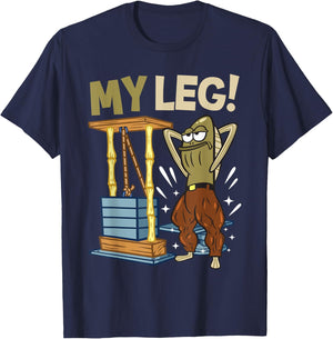 Mademark x SpongeBob SquarePants - My leg Body Building Funny SpongeBob Inside Joke Legs Day T-Shirt - T-Shirt | Navy