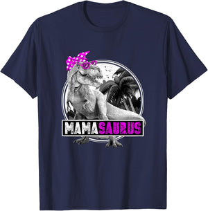 Mamasaurus Rex Dinosaur Shirt Best Gift Mum T-Shirt - T-Shirt | Navy