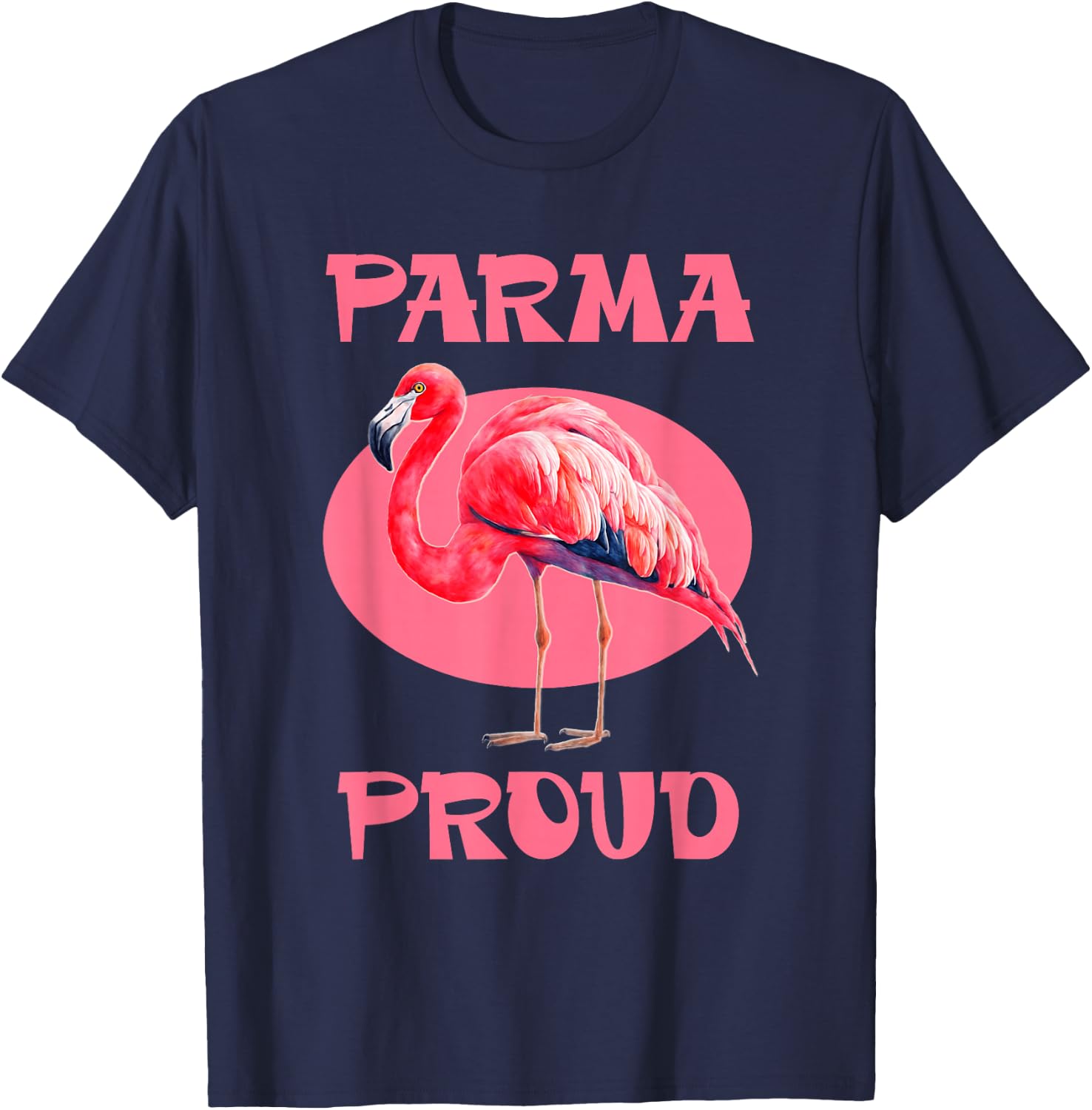 Parma Ohio Iconic Pink Flamingo T-Shirt - T-Shirt | Navy