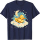 Sleeping Duck Sleepy Animal Napping Moon Duck Lover T-Shirt - T-Shirt | Navy