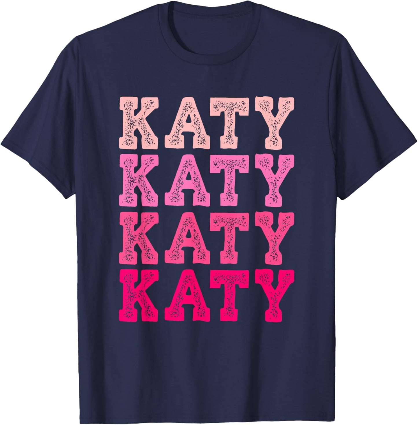 Katy First Name-d Boy Girl Baby Birth-day T-Shirt - T-Shirt | Navy