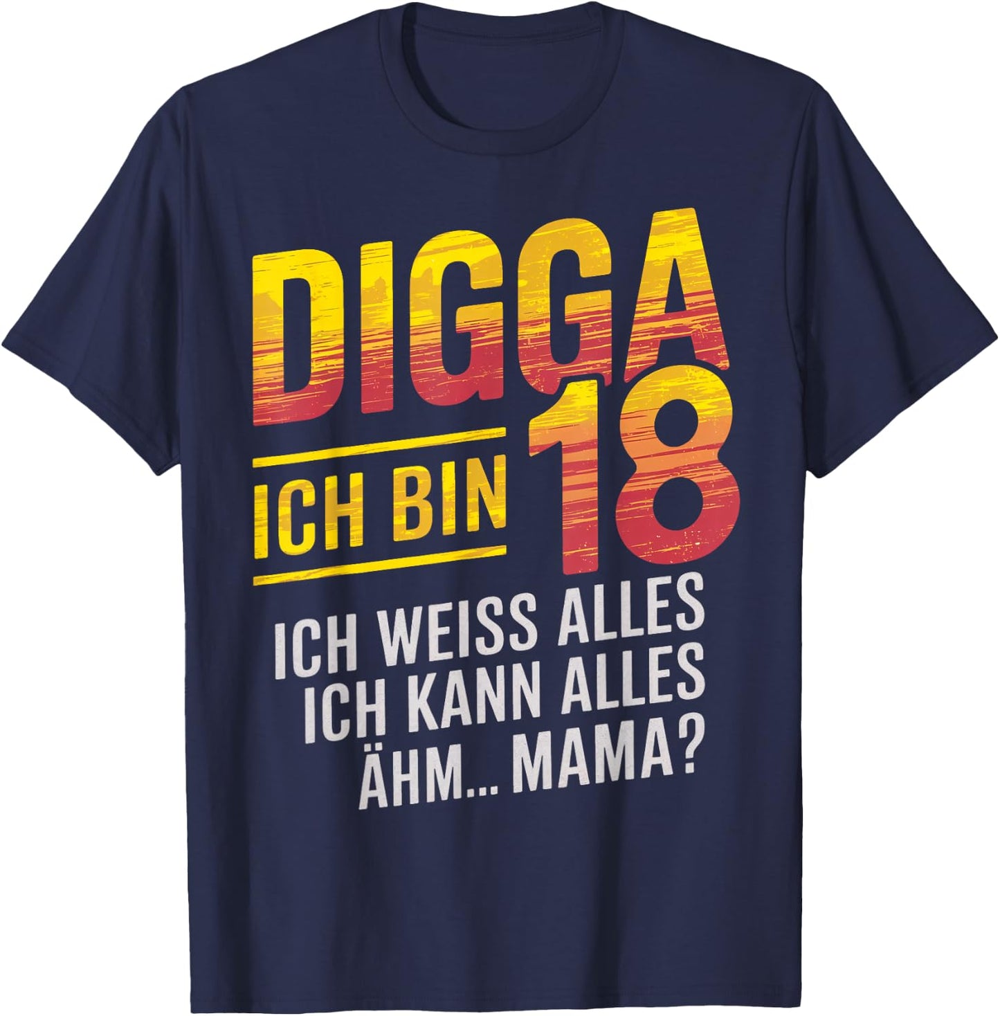 18th Birthday Boy Girl 18 Years 2006 Funny Gift , black T-Shirt - T-Shirt | Navy