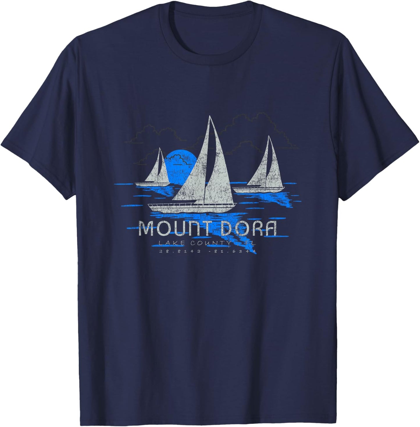 Mount Dora Florida Yachting Souvenir Mount Dora T-Shirt - T-Shirt | Navy