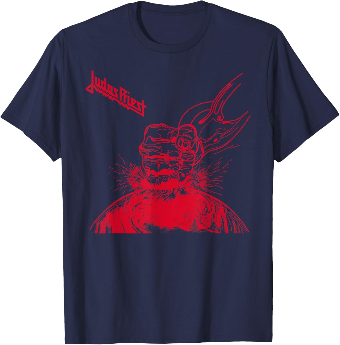 Judas Priest – Ram It down Red Logo T-Shirt - T-Shirt | Navy