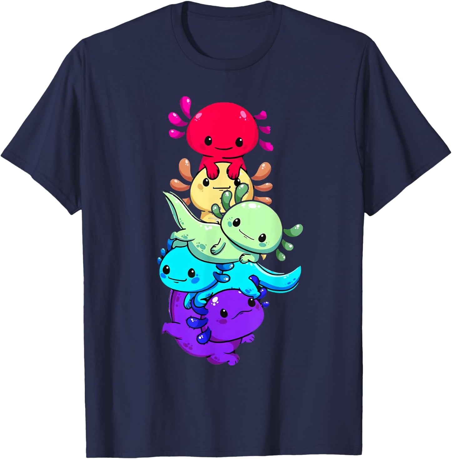 Love Axolotl Damenhemd Axolotl Lovers für Kinder und Mädchen T-Shirt - T-Shirt | Navy