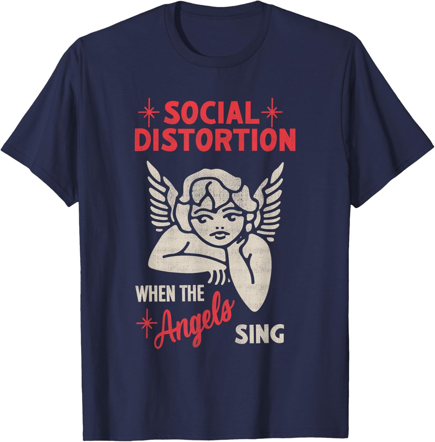 Official Social Distortion When Angels Sing T-Shirt - T-Shirt | Navy