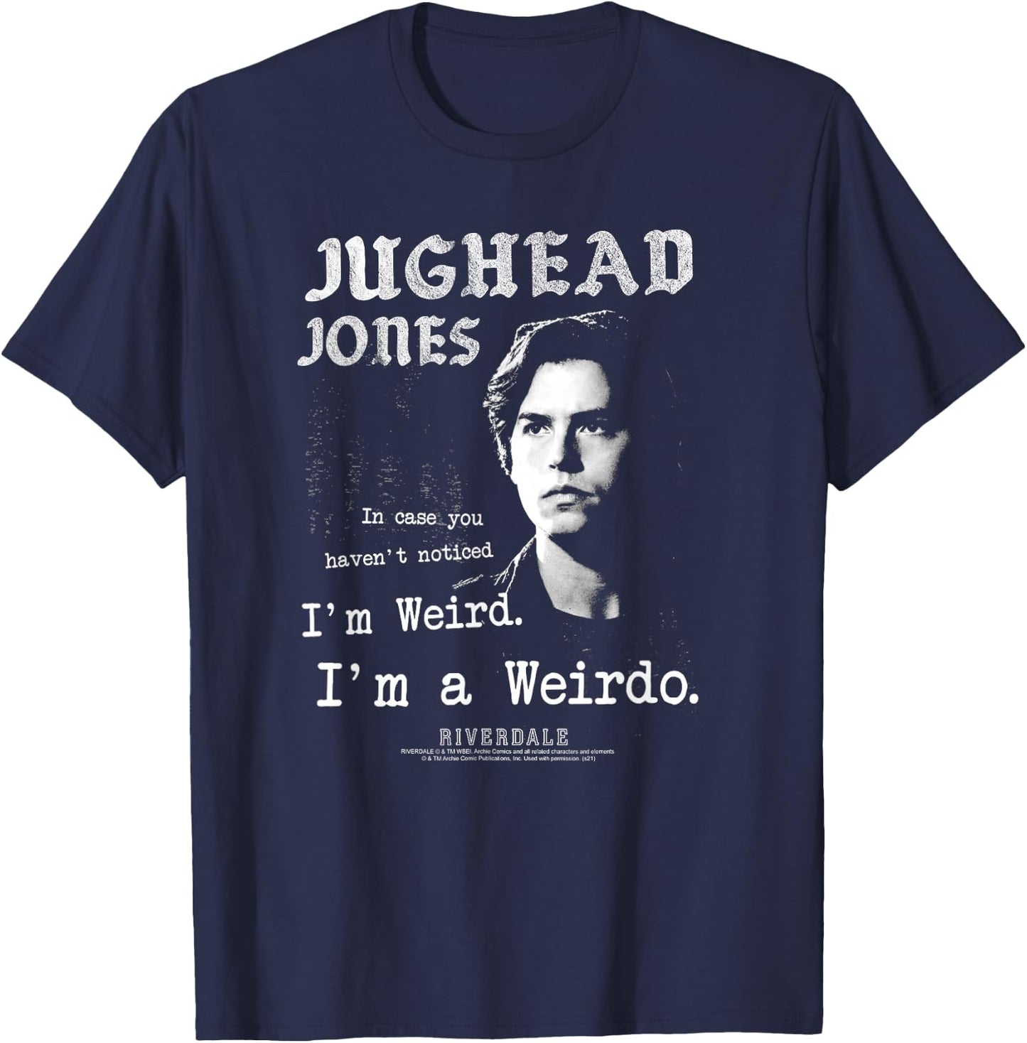 Riverdale Weirdo Jughead Portrait T-Shirt - T-Shirt | Navy