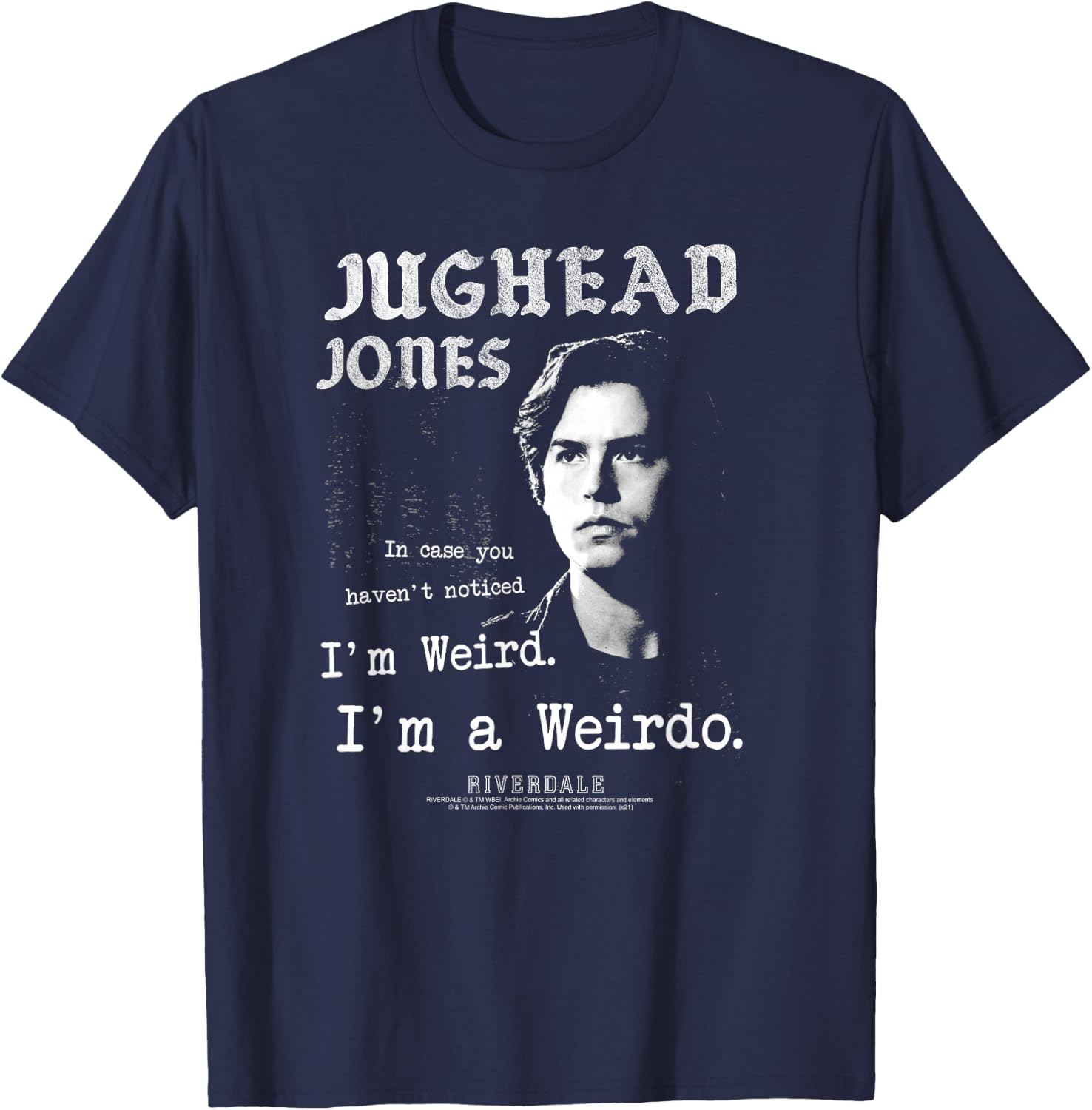 Riverdale Weirdo Jughead Portrait T-Shirt - T-Shirt | Navy