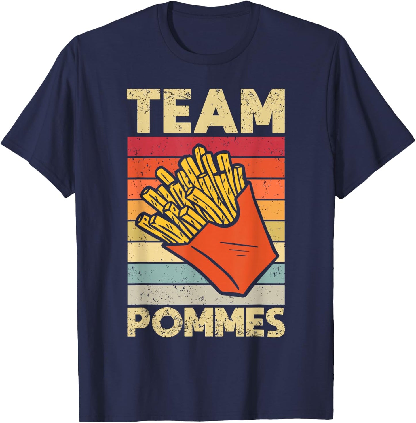 French Fries Lover French Fries Gift T-Shirt - T-Shirt | Navy