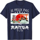 Je Peux Pas J'ai Manga- Japanese otaku manga , Black, S T-Shirt - T-Shirt | Navy