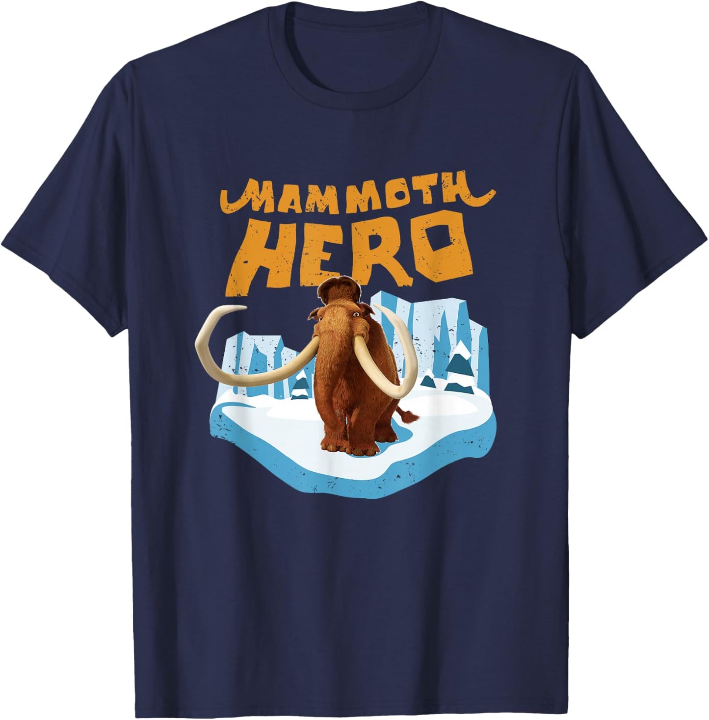 Ice Age Manny Mammoth Hero Distressed T-Shirt - T-Shirt | Navy