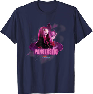 Monster High : Draculaura Cartoon, Schwarz, S, Kurzarm, Damen, Mädchen, Damen, Klassisch, Cartoon-Muster: Draculaura von Monster High T-Shirt - T-Shirt | Navy