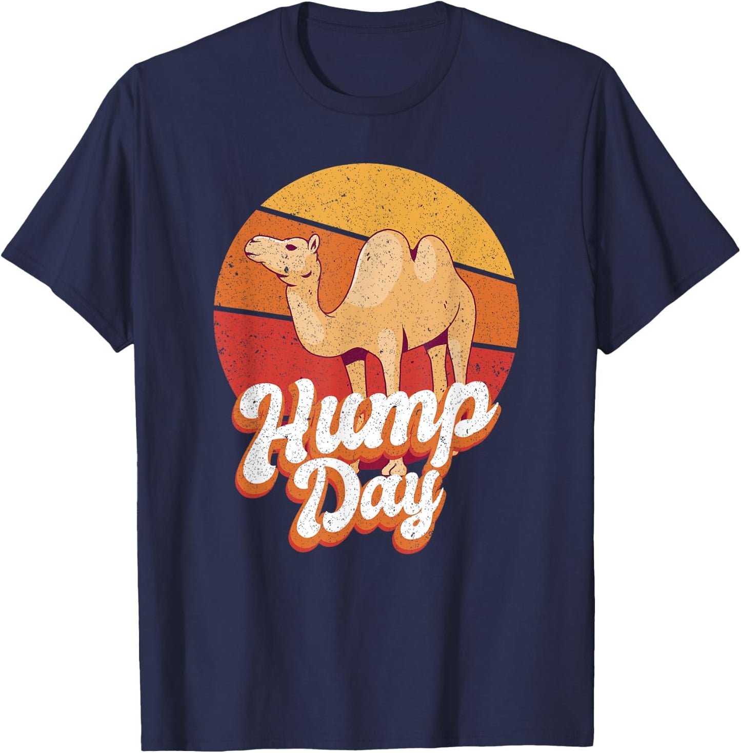 Funny Hump Day Camel Retro Vintage Camel Lovers T-Shirt - T-Shirt | Navy