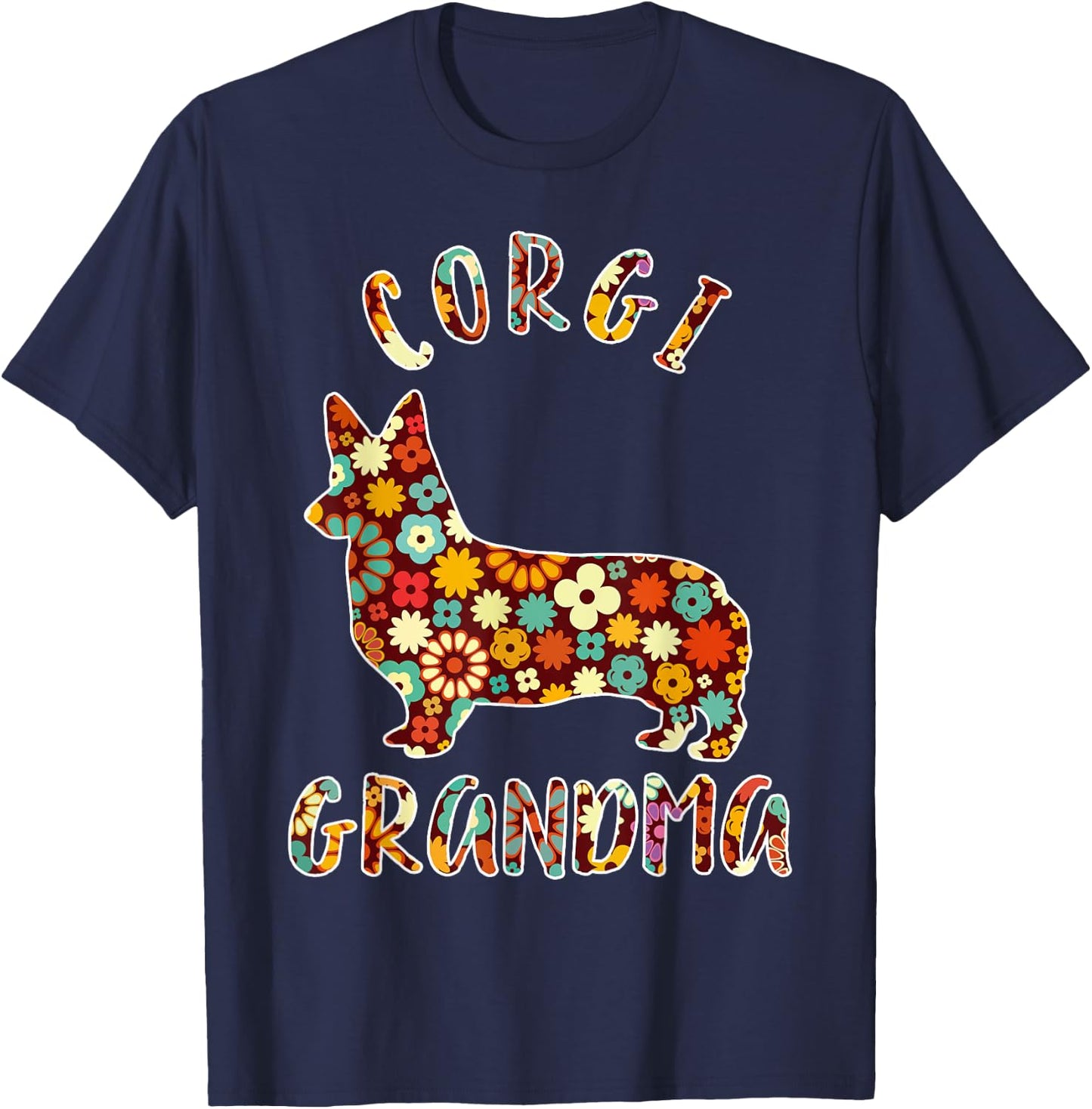 Corgi Grandma Dog Grandma Funny Corgi Owner T-Shirt - T-Shirt | Navy