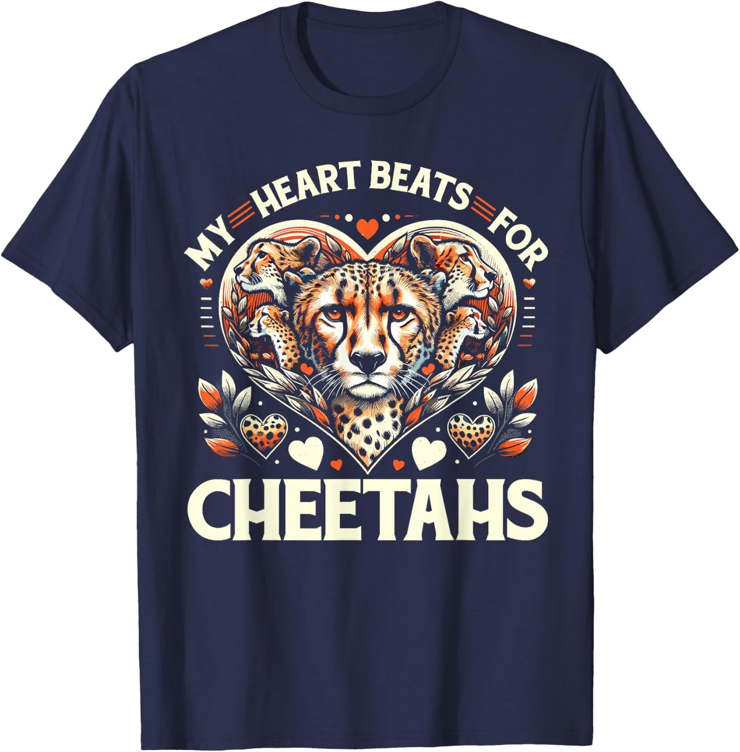 Leopard Cheetah T-Shirt - T-Shirt | Navy