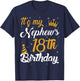 Happy It's My Nephew's 18th Birthday 2007 18 Years Old T-Shirt - T-Shirt | Navy