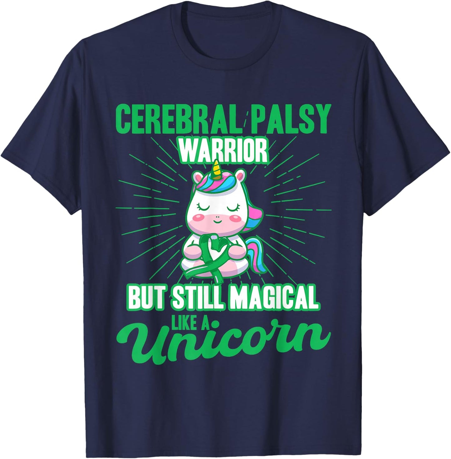 Magical Like A Unicorn Cerebral Palsy Awareness T-Shirt - T-Shirt | Navy