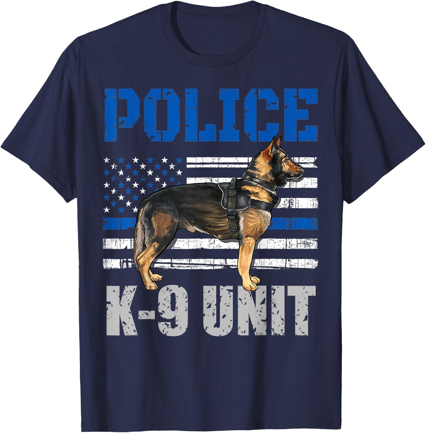 Police K-9 Unit Shirt Dog Costume Thin Blue Line Officer Women Kids T-Shirt - T-Shirt | Navy