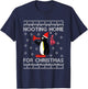 Pingu Nooting Home For Christmas Ugly - Black, Small, -Adults, , Modern , Ugly Christmas, Penguin, Christmas T-Shirt - T-Shirt | Navy